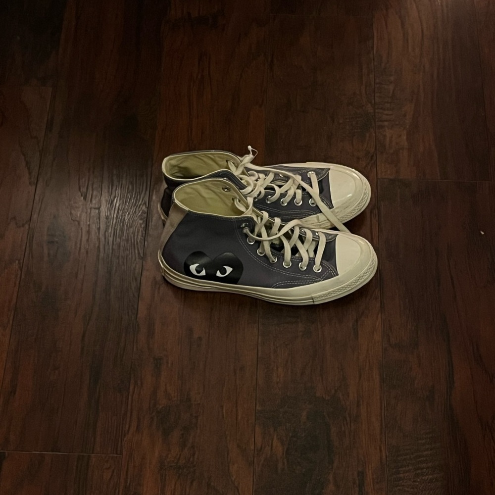 Converse Gray and White High-Top Sneakers